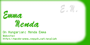 emma menda business card